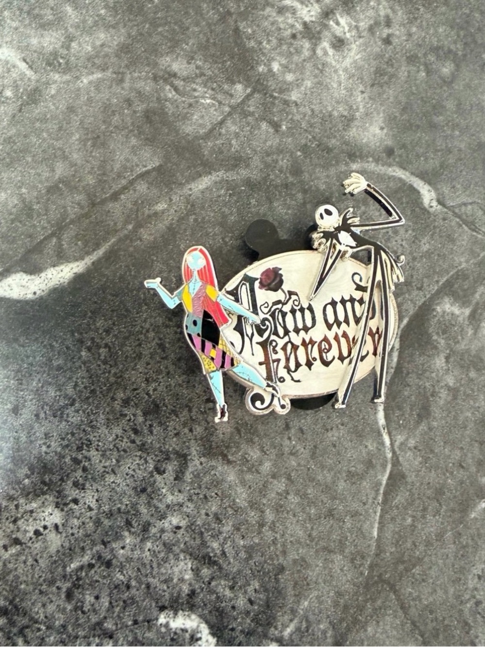 Disney parks nightmare before Christmas Jack and Sally pin. “ Now and forever “